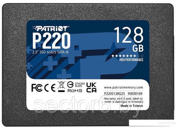 SSD Patriot P220 128GB P220S128G25, фото 2