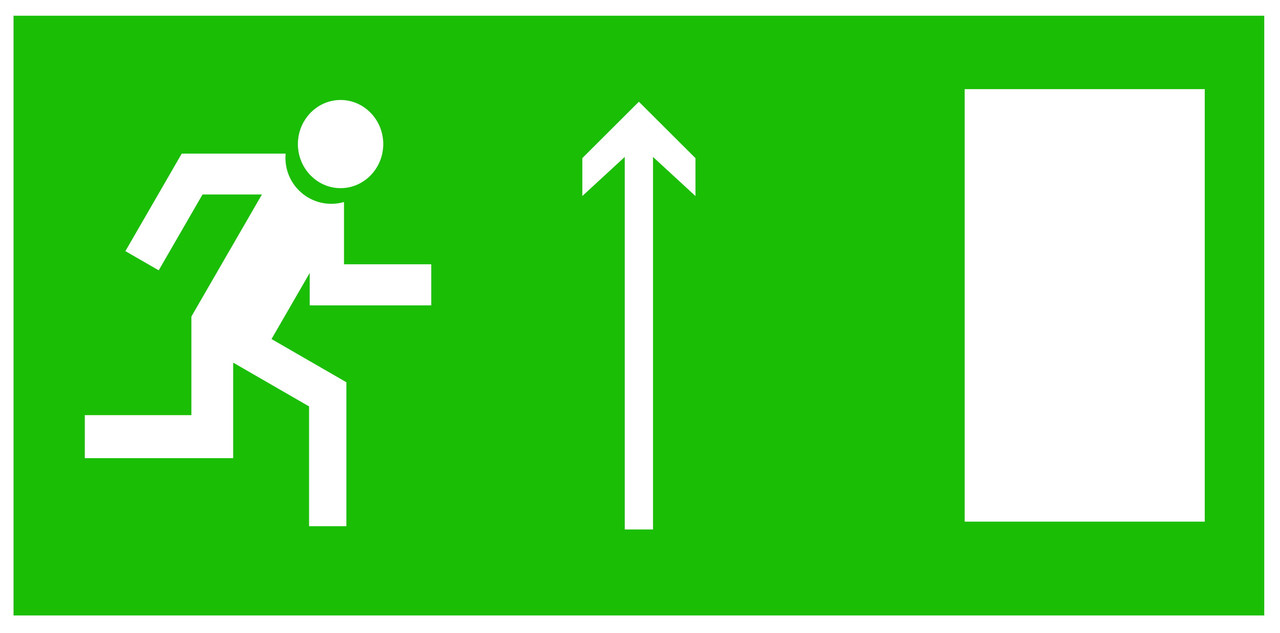 Табличка Направление к эвакуационному выходу (правосторонний)
