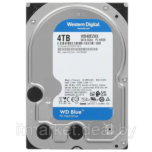 Жесткий диск 4Tb Western Digital Blue (WD40EZAX) - фото 1 - id-p222054940