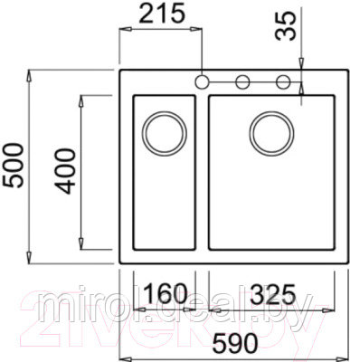 Мойка кухонная Elleci Quadra 150 Light Grey K97 / LKQ15097 - фото 2 - id-p222058821