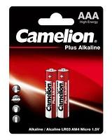 Camelion LR03 Plus Alkaline BL-2 (LR03-BP2, батарейка,1.5В) (2 шт. в уп-ке)