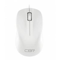 CBR CM 131 White, Мышь проводная, оптическая, USB, 1200 dpi, 3 кнопки и колесо прокрутки, ABS-пластик, длина