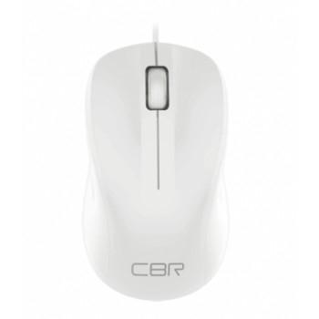 CBR CM 131 White, Мышь проводная, оптическая, USB, 1200 dpi, 3 кнопки и колесо прокрутки, ABS-пластик, длина - фото 1 - id-p222067416