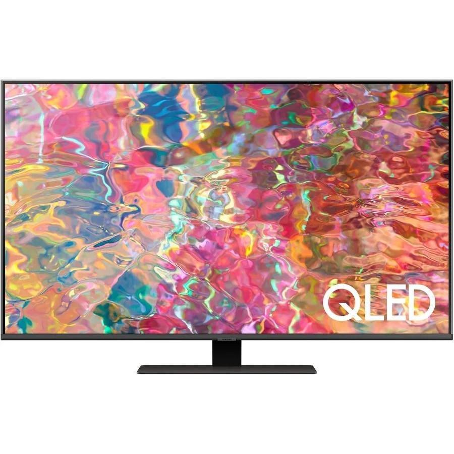 Телевизор QLED Samsung 50" QE50Q80BAUXCE Series 8 серебристый 4K Ultra HD 50Hz DVB-T2 DVB-C DVB-S2 USB WiFi - фото 1 - id-p222067213