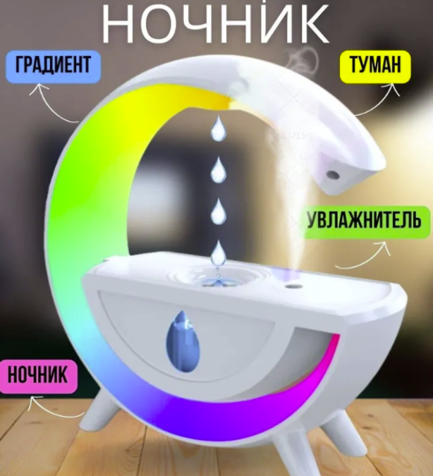 Увлажнитель воздуха - ночник Anti-gravity humidifier Т00К8 с подсветкой и антигравитационным эффектом