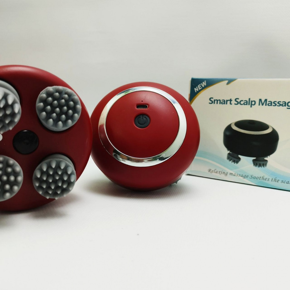Портативный 3D массажер для головы и тела Smart Scalp Massager RT-802 (3 режима, USB зарядка, 600 mAh) - фото 10 - id-p222069795