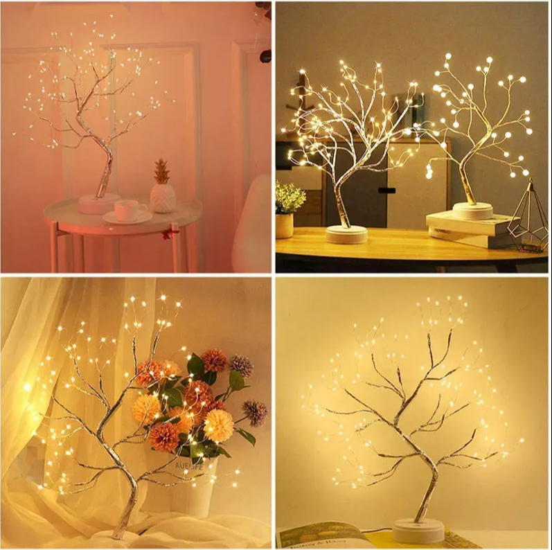 Декоративный светильник дерево Decorative led tree 50 см, 108 светодиодов (питание USB или батарейки) - фото 2 - id-p222069797