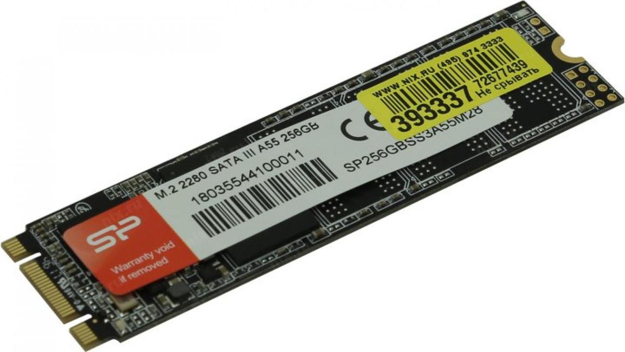 Накопитель SSD 128 Gb M.2 2280 B&M 6Gb/s Silicon Power A55 SP128GBSS3A55M28 3D TLC - фото 1 - id-p222073739