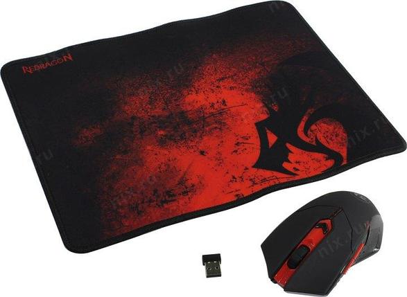 Комплект Redragon Wireless Gaming Mouse+коврик M601WL-BA (RTL) USB 6btn+Roll 78227, фото 2