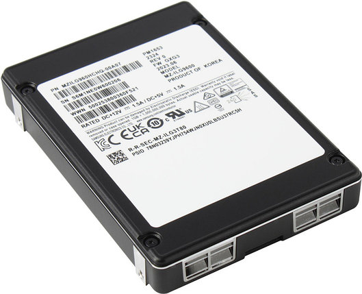 Накопитель SSD 960 Gb SAS 24Gb/s Samsung PM1653 MZILG960HCHQ-00A07 2.5" 15mm, SAS 24Gb/s, 3D TLC, R/W 4200/up, фото 2