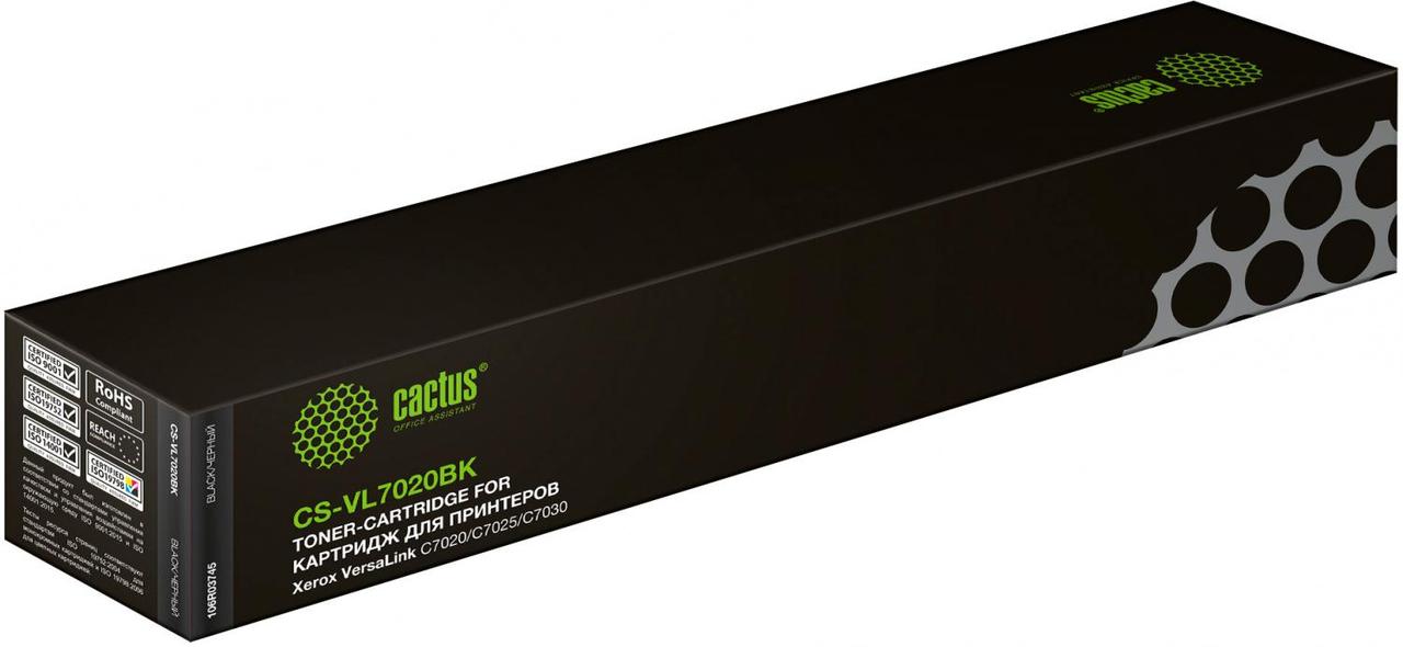 Картридж лазерный Cactus CS-VL7020BK 106R03745 черный (23600стр.) для Xerox VersaLink C7020/C7025/C7030 - фото 1 - id-p222074210