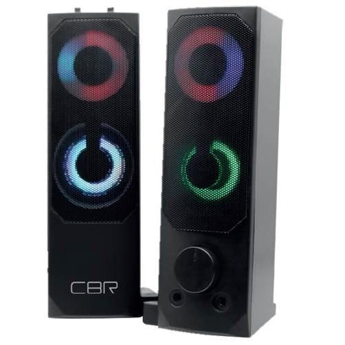 CBR CMS 514L Black, Акустическая система 2.0, питание USB, 2х3 Вт (6 Вт RMS), пластик, RGB-подсветка, - фото 1 - id-p222074239