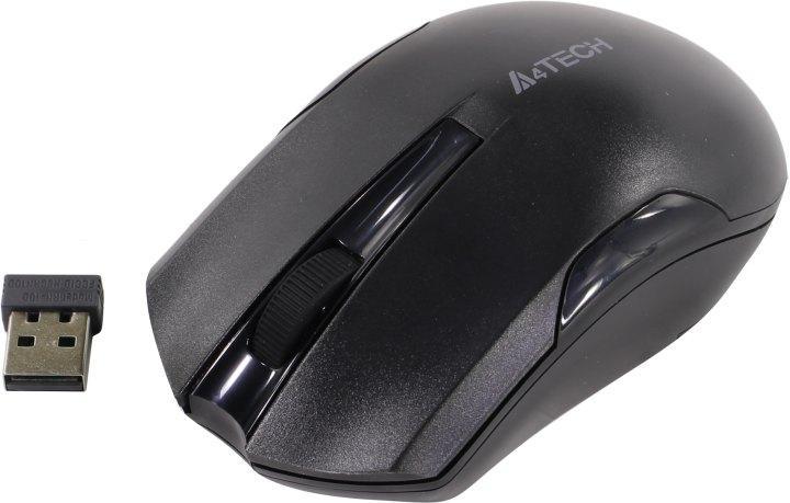 Манипулятор A4Tech V-Track Wireless Mouse G3-200NS Black (RTL) USB 3btn+Roll беспроводная - фото 1 - id-p222074338
