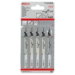 Bosch T 101 BR 2608630014 набор пилок для лобзика, 5 шт, по дереву - фото 1 - id-p222074399