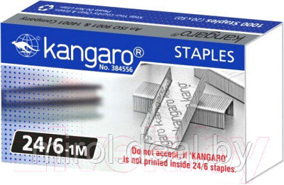 Скобы канцелярские Kangaro 24/6-1М/900 - фото 1 - id-p222077409