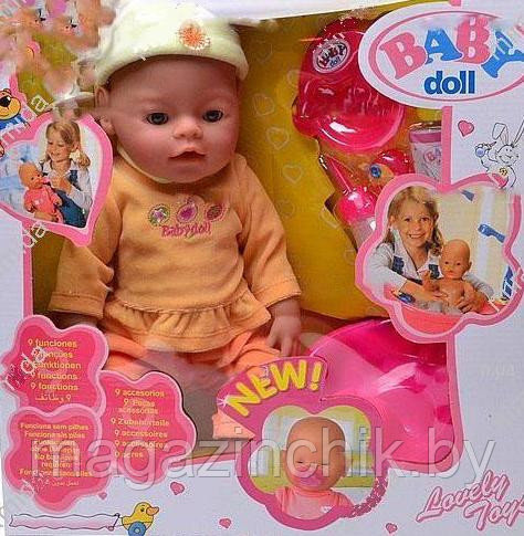 Кукла пупс Беби долл Baby Doll 9 функций аналог Baby Born Борн 058-5 купить в Минске - фото 1 - id-p3065747