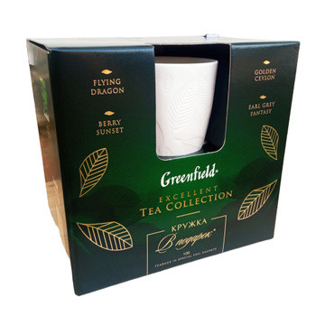 Набор чая и напитков GREENFIELD в пакетиках с оригинальной керамической кружкой - фото 1 - id-p102190375