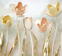 Фотообои листовые Vimala Тюльпаны в золоте