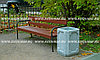 Скамейка парковая на металлическом каркасе, фото 3