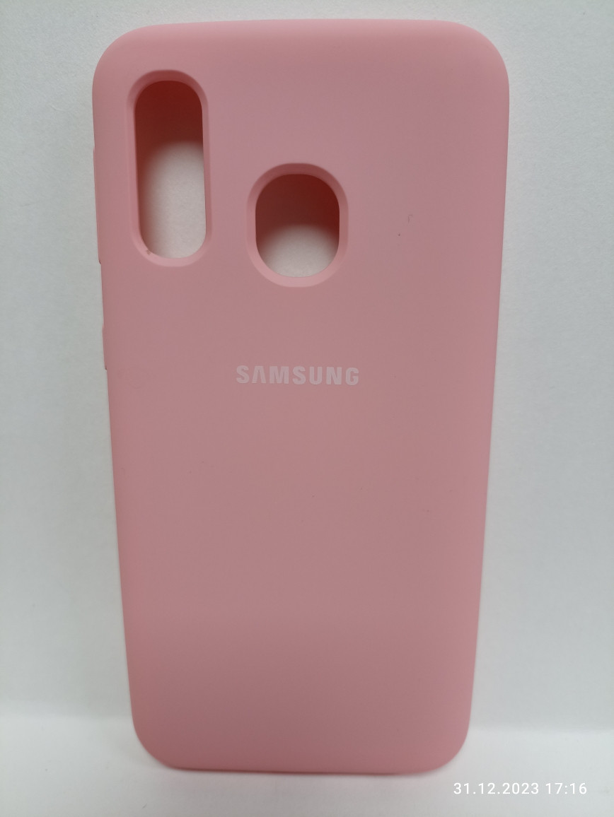 Чехол Samsung A40 soft touch розовый - фото 1 - id-p222131543