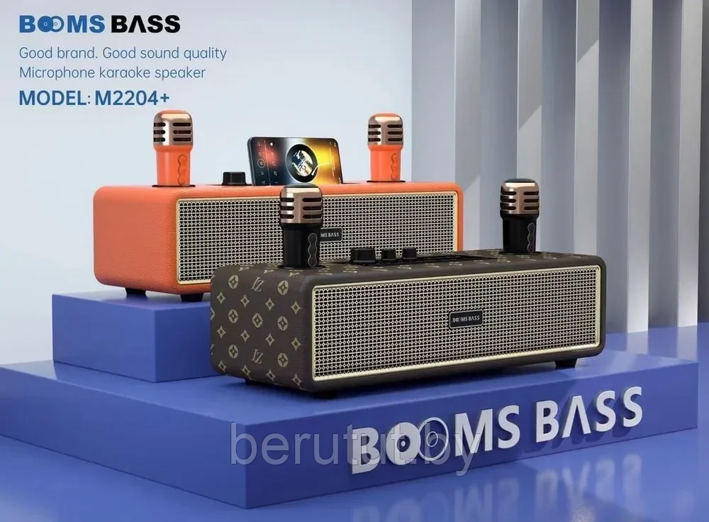 Караоке система для дома BOOMSBASS M2204+ с 2 микрофонами - фото 4 - id-p222131689
