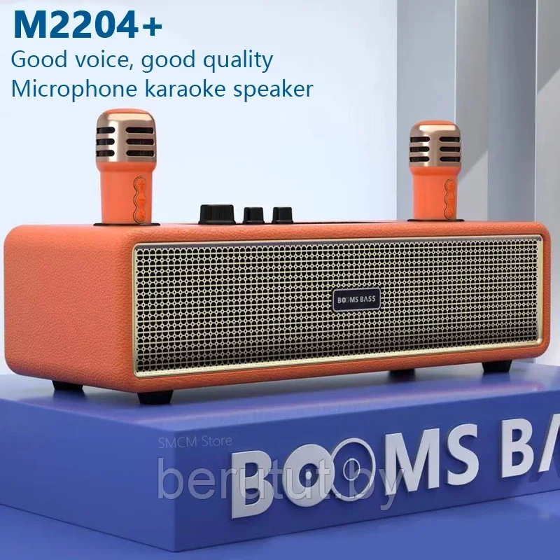 Караоке система для дома BOOMSBASS M2204+ с 2 микрофонами - фото 2 - id-p222131689