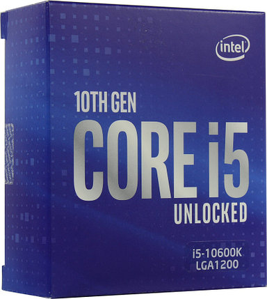 Процессор CPU Intel Core i5-10600K BOX 4.1 GHz/6core/SVGA UHDGraphics 630/1.5+12Mb/125W/8 GT/s LGA1200, фото 2