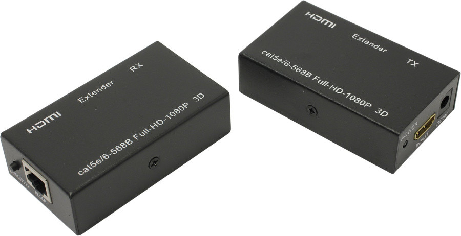 Удлинитель Orient VE045 HDMI Extender (HDMI 19F- RJ45 - HDMI 19F до 60м) - фото 1 - id-p220146090
