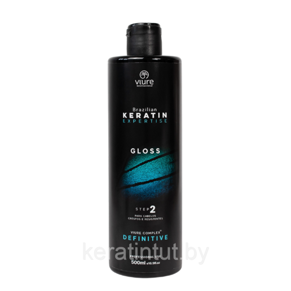 Средство для выпрямления волос кератин Viure Brazilian Keratin Expertise Definitive Gloss Step 2, 500 мл - фото 1 - id-p222144358