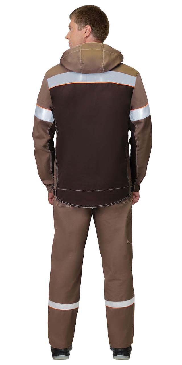 Костюм СИРИУС-РОДОС куртка, полукомбинезон св.коричневый с т.коричневым - фото 2 - id-p222144432