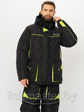 Костюм HUNTSMAN Elbrus -35°C цв Черный/Лайм 60-62/170-176 - фото 2 - id-p222144757