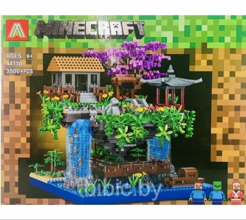 Детский конструктор Minecraft Майнкрафт 44110 Домик на скале серия my world блочный аналог лего lego 3500 дет - фото 2 - id-p222145023