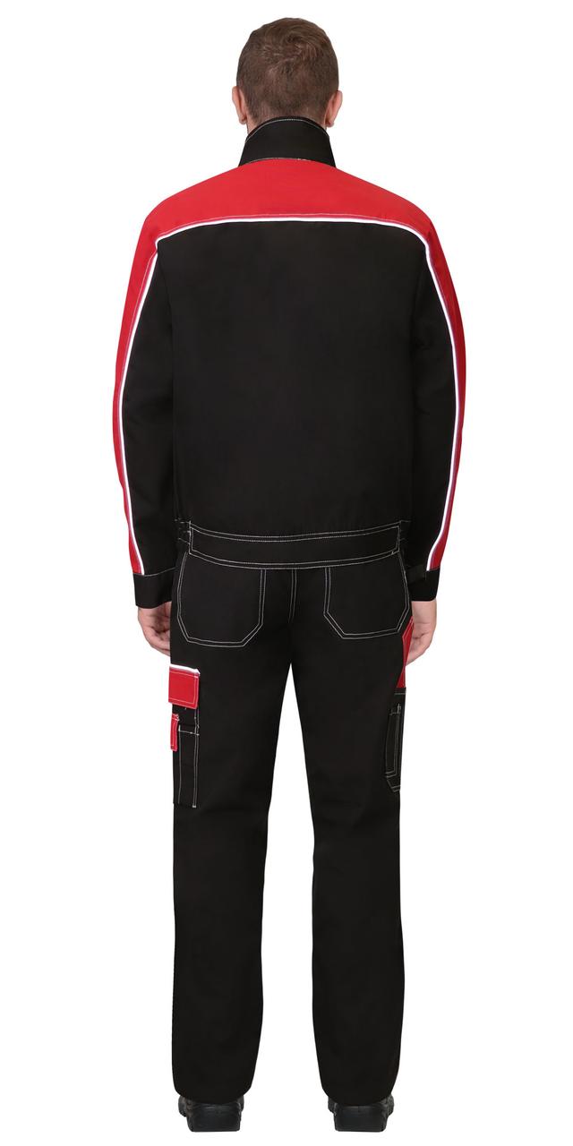 Костюм СИРИУС-АГАТ куртка, брюки черный с малиновым - фото 2 - id-p222150743