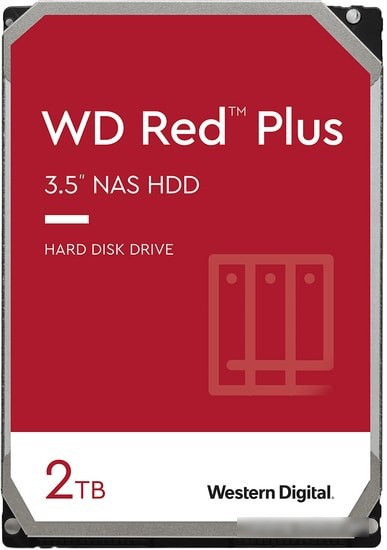 Жесткий диск WD Red Plus 2TB WD20EFPX - фото 1 - id-p222151101
