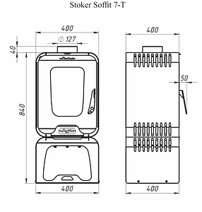 Печь-камин длительного горения Stoker Soffit 7-T, фото 2