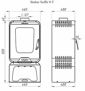 Печь-камин длительного горения Stoker Soffit 9-T, фото 2