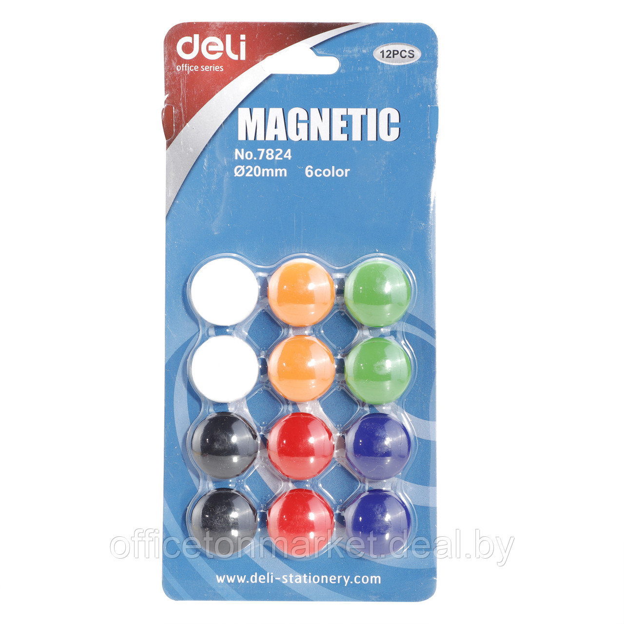 Кнопки магнитные "Magnet", 20 мм, 12 шт, ассорти - фото 1 - id-p222166224