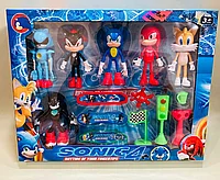 Набор фигурок героев Соник (Sonic) 6 героев + аксессуары 12 см
