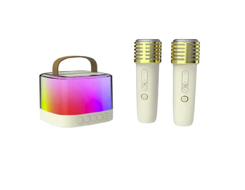 Караоке - колонка с двумя микрофонами Bluetooth karaoke speaker T7 - фото 7 - id-p222199021