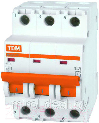 Выключатель автоматический TDM ВА 47-29 3Р 63А (C) 4.5кА / SQ0206-0115 - фото 1 - id-p222199114