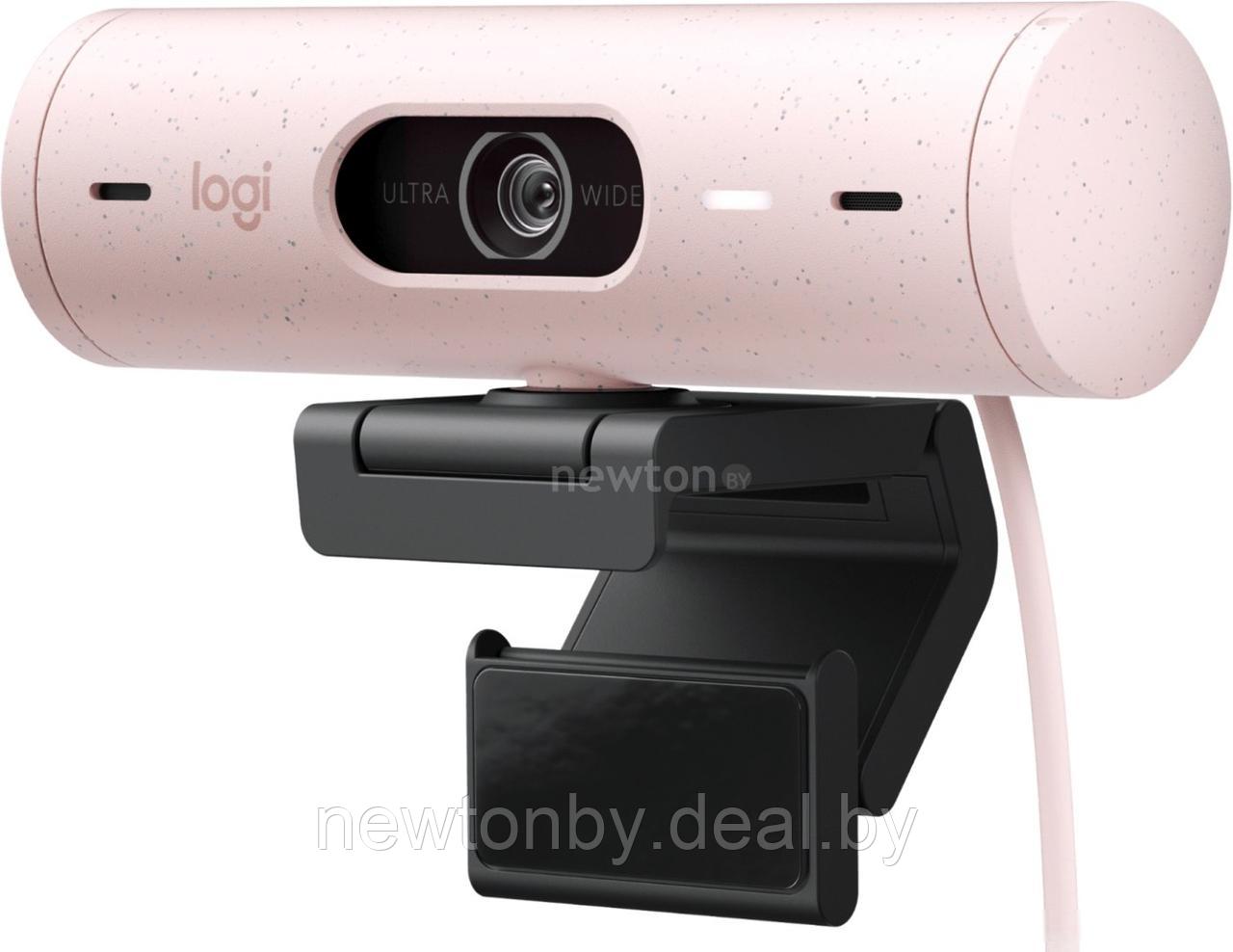 Веб-камера Logitech Brio 500 (розовый) - фото 1 - id-p222199089