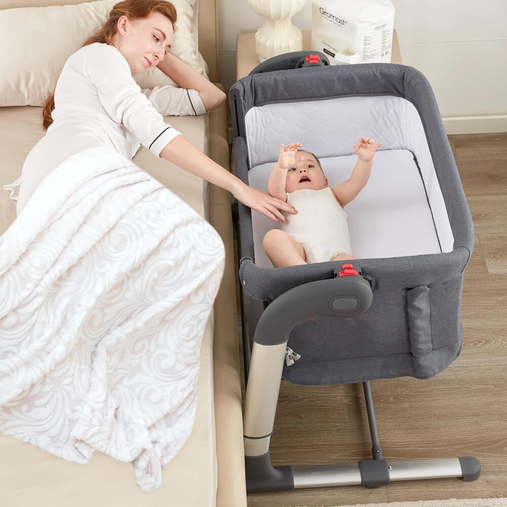 PITUSO Колыбель для новорожденных (приставная кроватка) Kalma Luxury Grey/Серый AP804 - фото 1 - id-p222199849