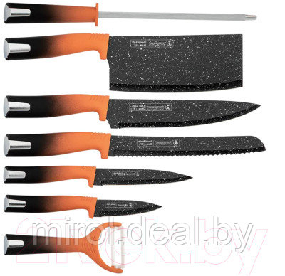 Набор ножей Mercury Haus Kitchen King KK-SL8-ORN - фото 3 - id-p222199974