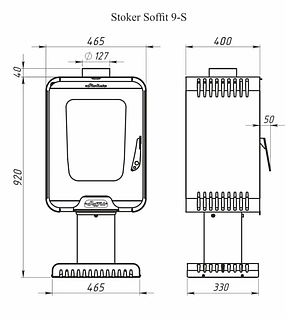 Печь-камин длительного горения Stoker Soffit 9-S, фото 2