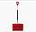 Скрепер с алюминиевым черенком, D образной ручкой, al. планка, бордовый, 500мм, фото 2