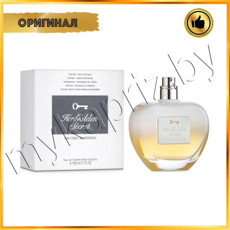 ОРИГИНАЛ! A.Banderas Her Golden Secret edt 80ml Tester Женский - фото 1 - id-p68920570