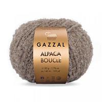 Пряжа Gazzal Alpaca Boucle (Газзал Альпака Букле) цвет 123 тёмный беж