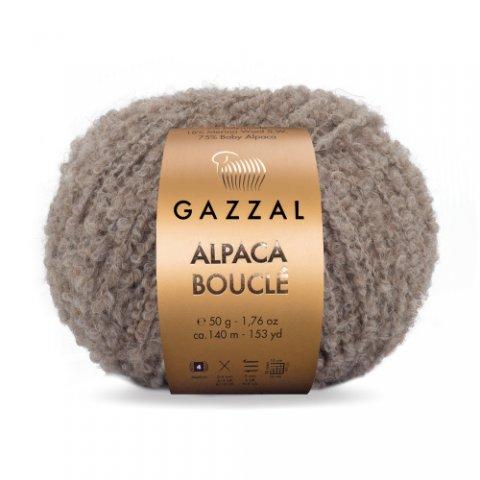 Пряжа Gazzal Alpaca Boucle (Газзал Альпака Букле) цвет 123 тёмный беж - фото 1 - id-p222205685