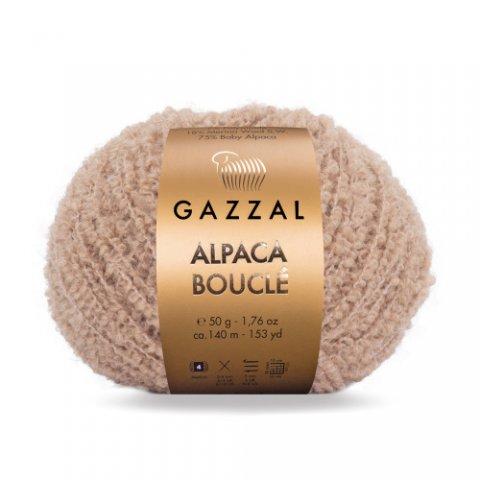 Пряжа Gazzal Alpaca Boucle (Газзал Альпака Букле) цвет 125 бежевый