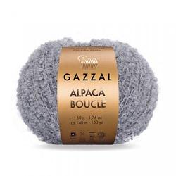 Пряжа Gazzal Alpaca Boucle (Газзал Альпака Букле) цвет 128 серый